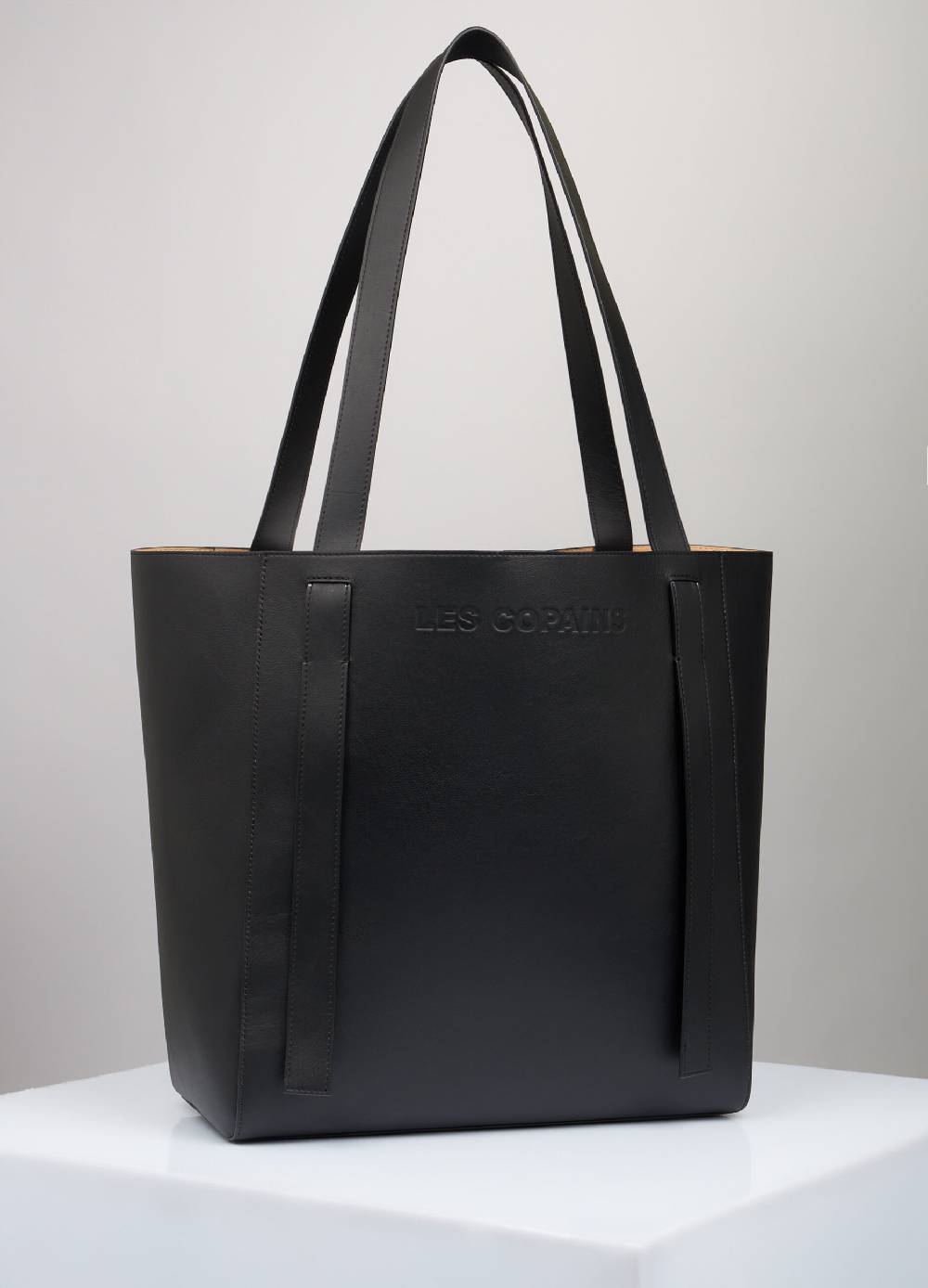 LES COPAINSTote bag in vera pelle Consegna Veloce