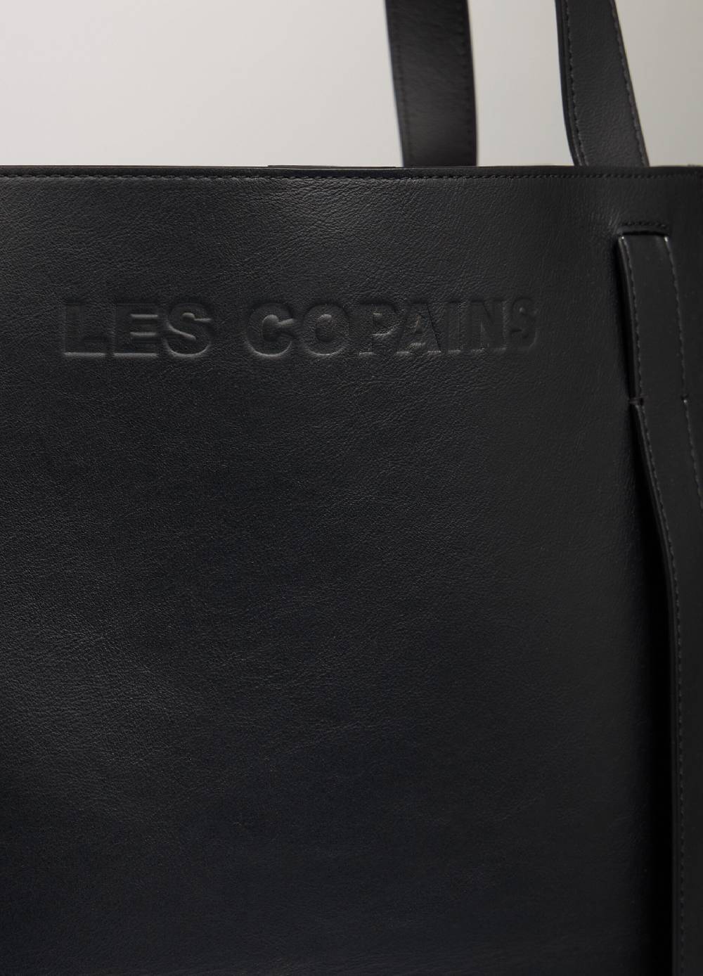 LES COPAINSTote bag in vera pelle Consegna Veloce