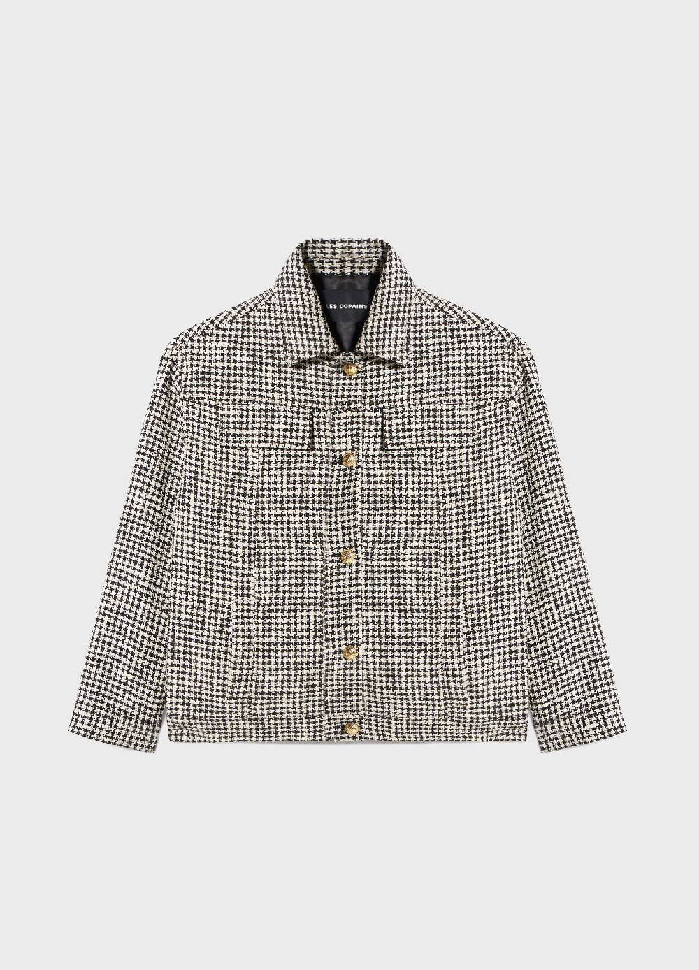LES COPAINSChore jacket motivo pied de poule Outlet