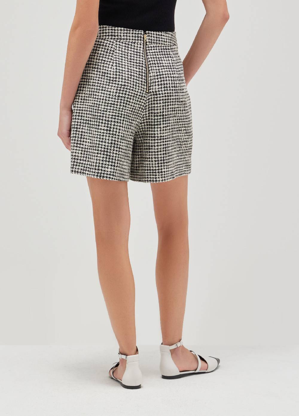 LES COPAINSPantaloni short motivo pied de poule Saldi