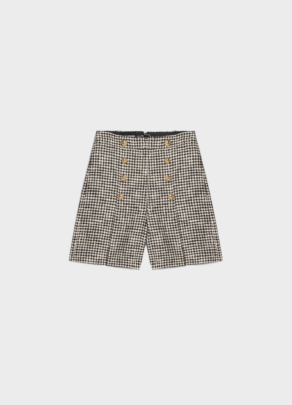 LES COPAINSPantaloni short motivo pied de poule Saldi