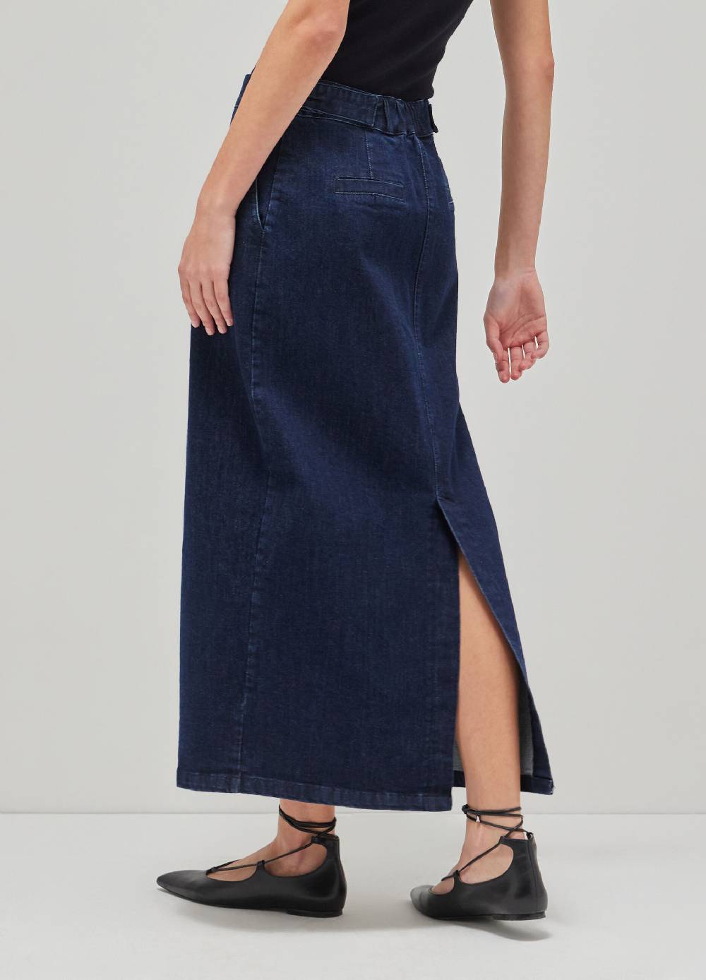 LES COPAINSGonna lunga di jeans con spacco Nuova