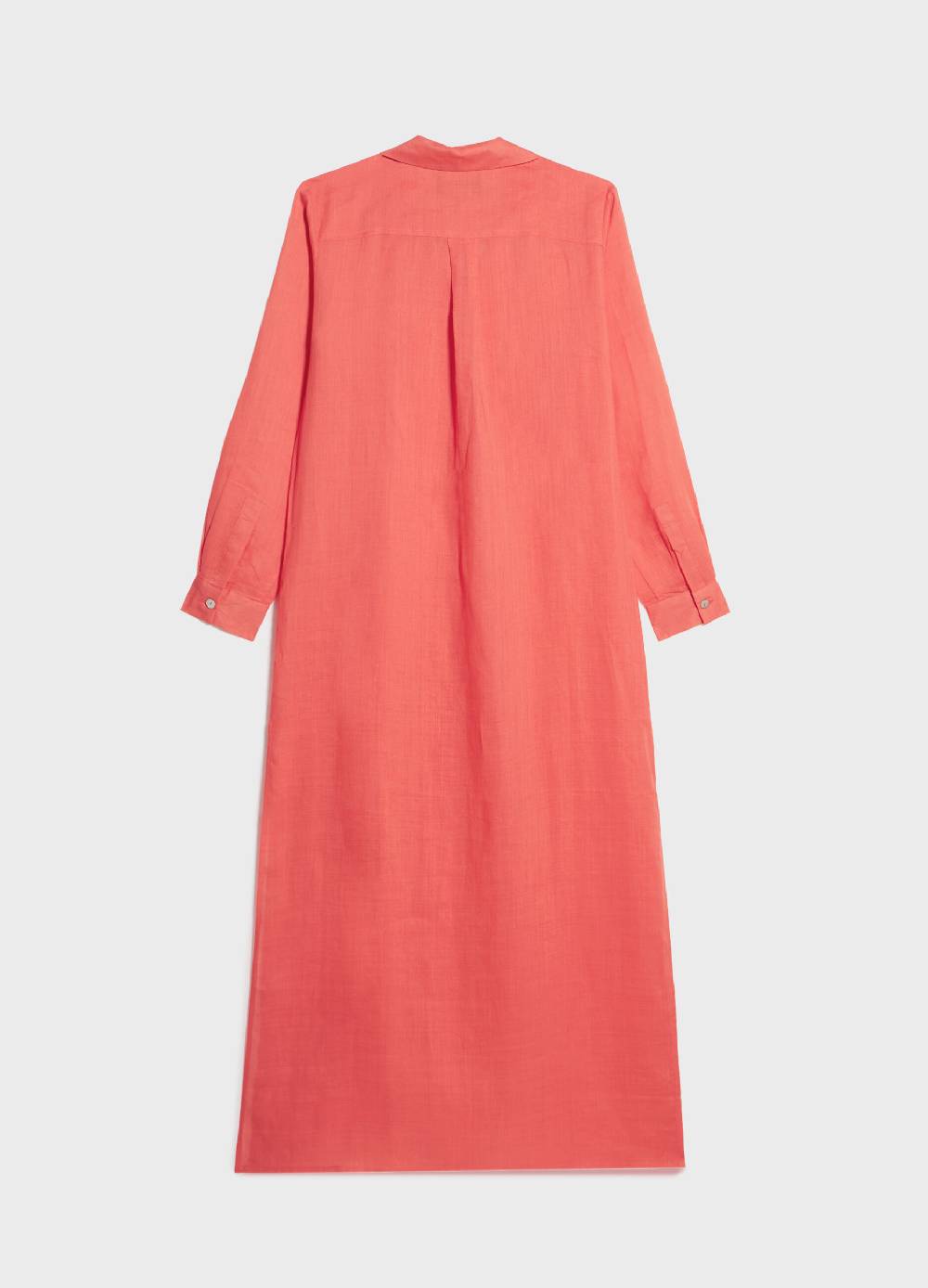 LES COPAINSMaxi abito a camicia in fibre naturali Shopping Online