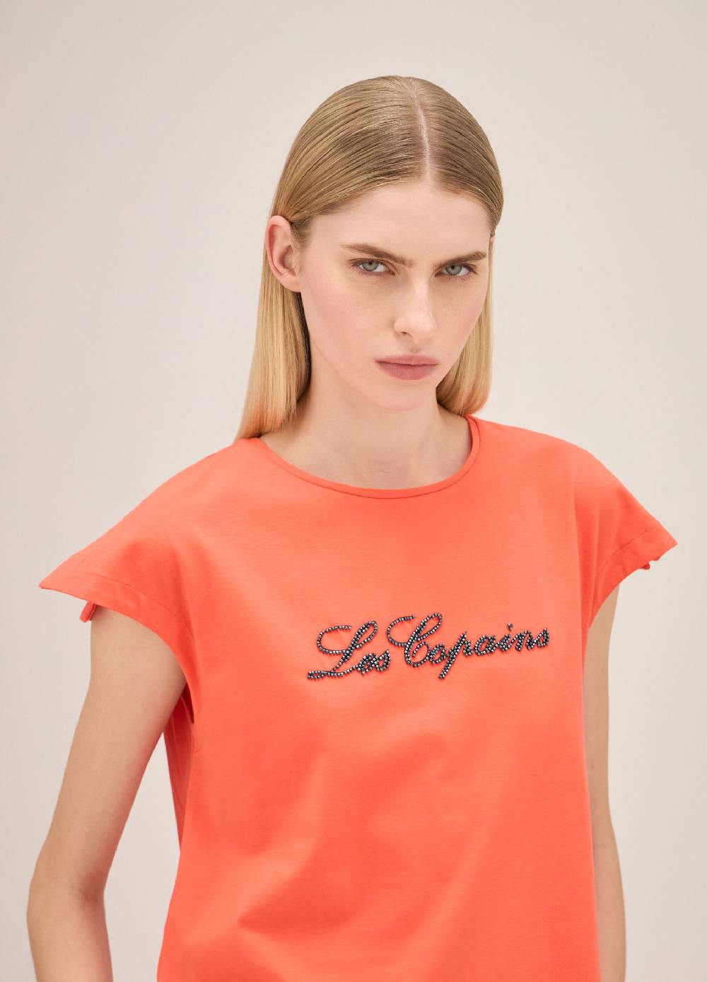 LES COPAINST-shirt con lettering ricamato Promozione