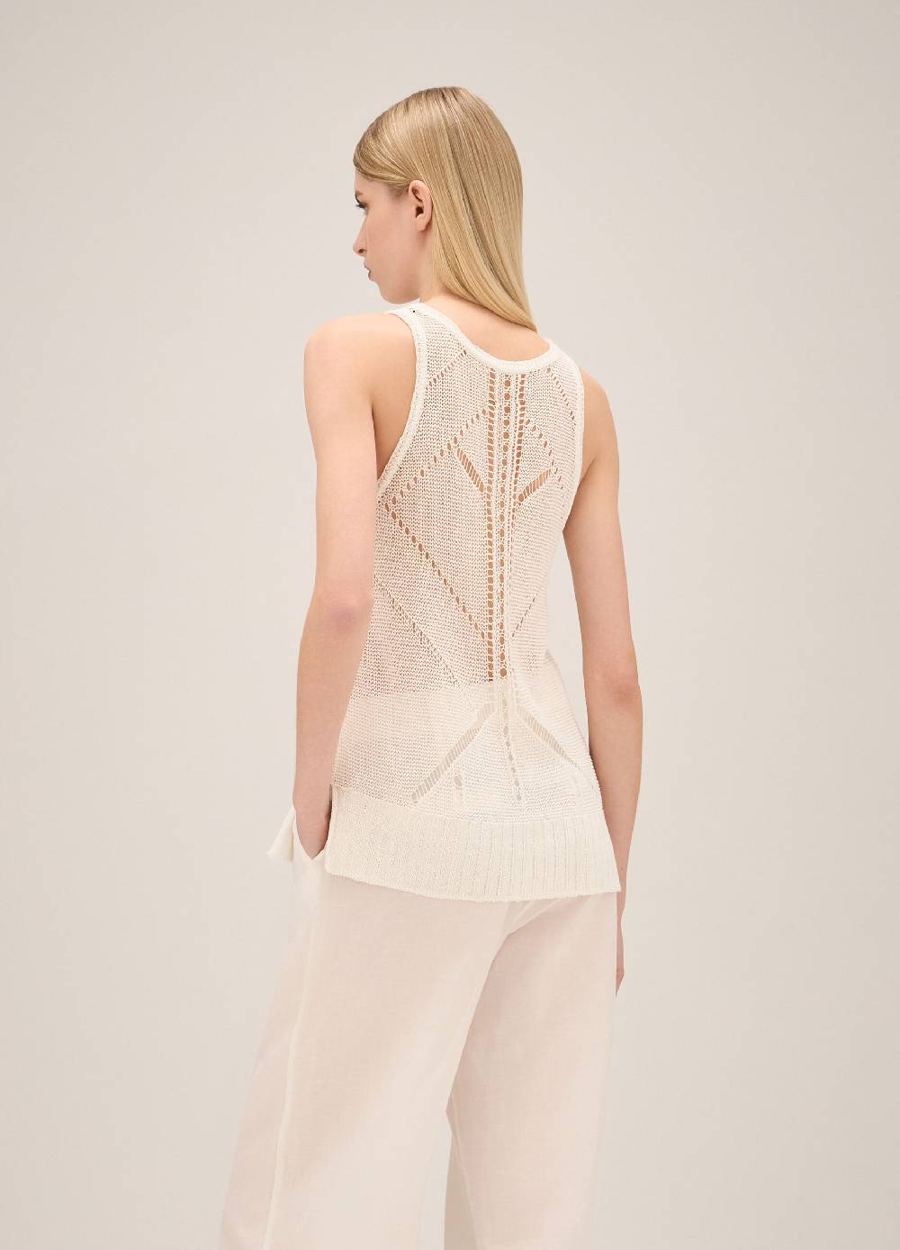 LES COPAINSCanotta tricot traforata Sconto