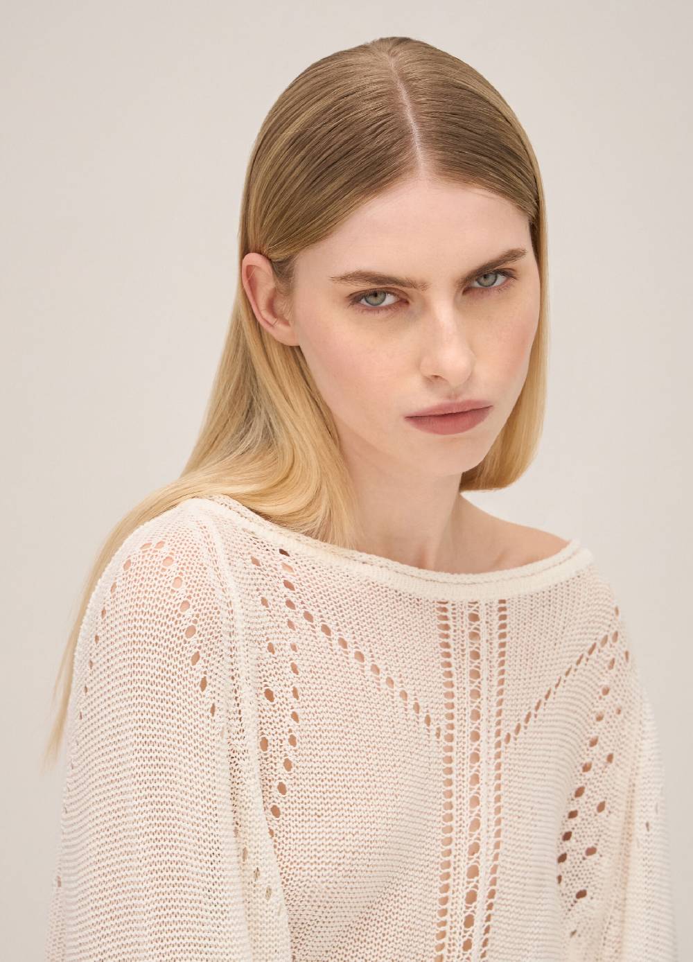 LES COPAINSMaglia tricot traforata Offerta