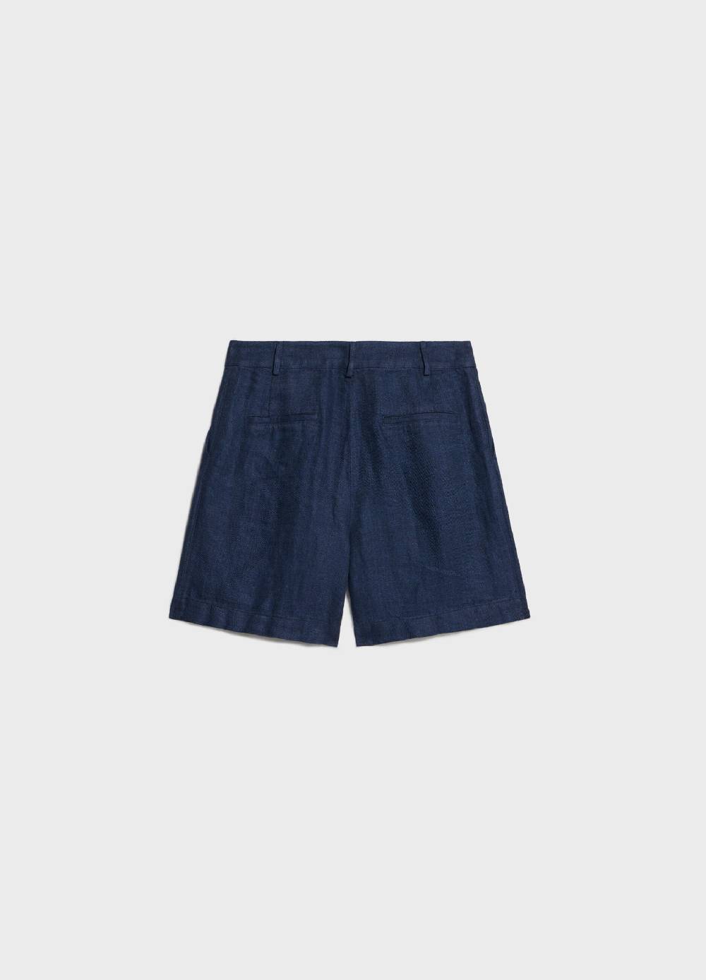 LES COPAINSPantaloni short in lino effetto denim Online
