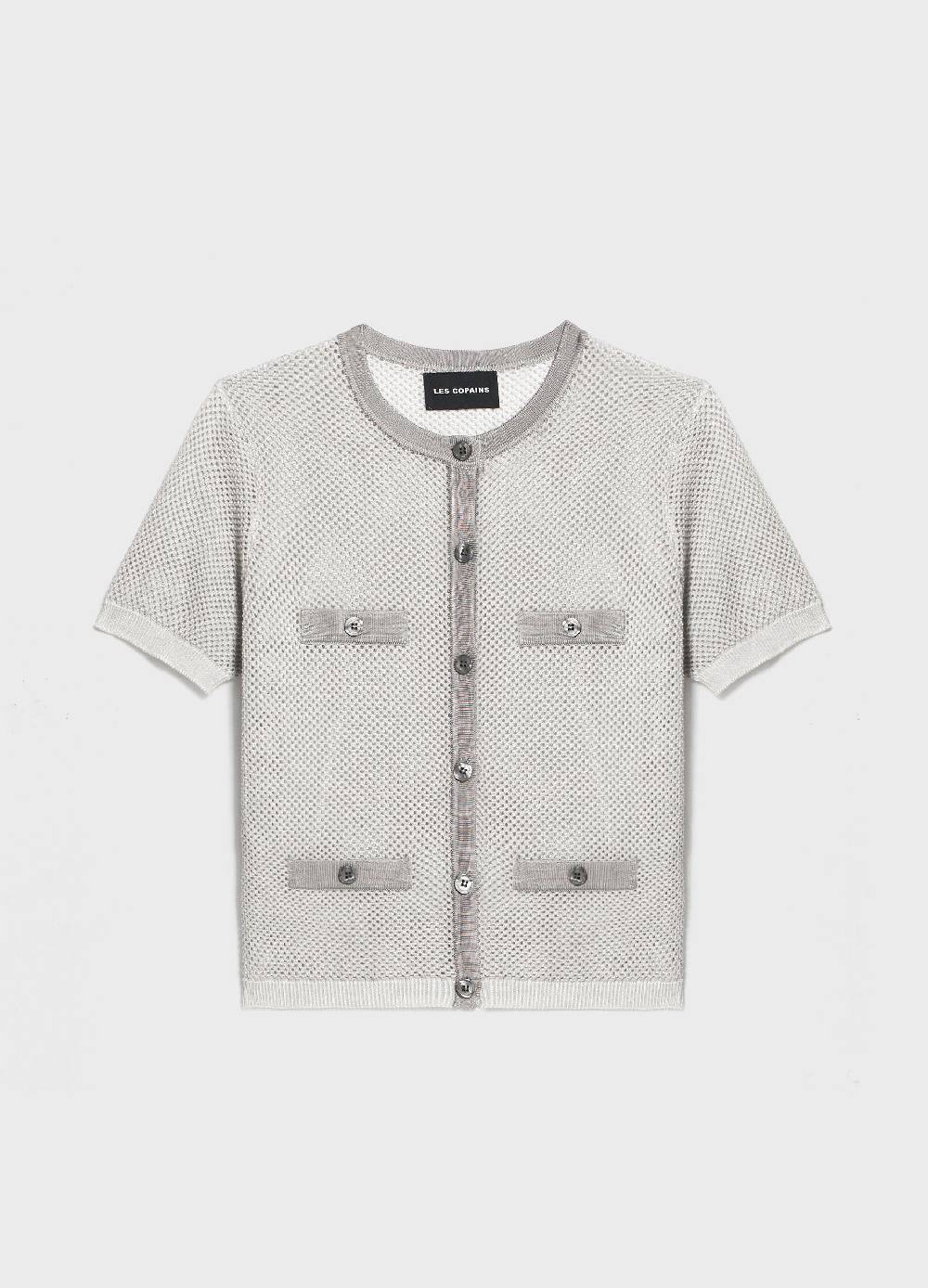 LES COPAINSCardigan tricot a maniche corte Saldi Di Fabbrica