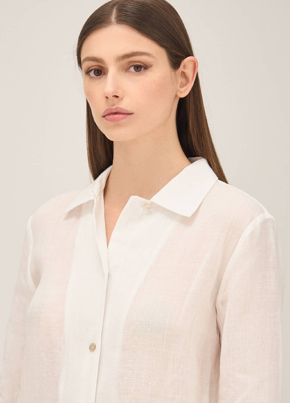 LES COPAINSMaxi abito a camicia in fibre naturali Negozio