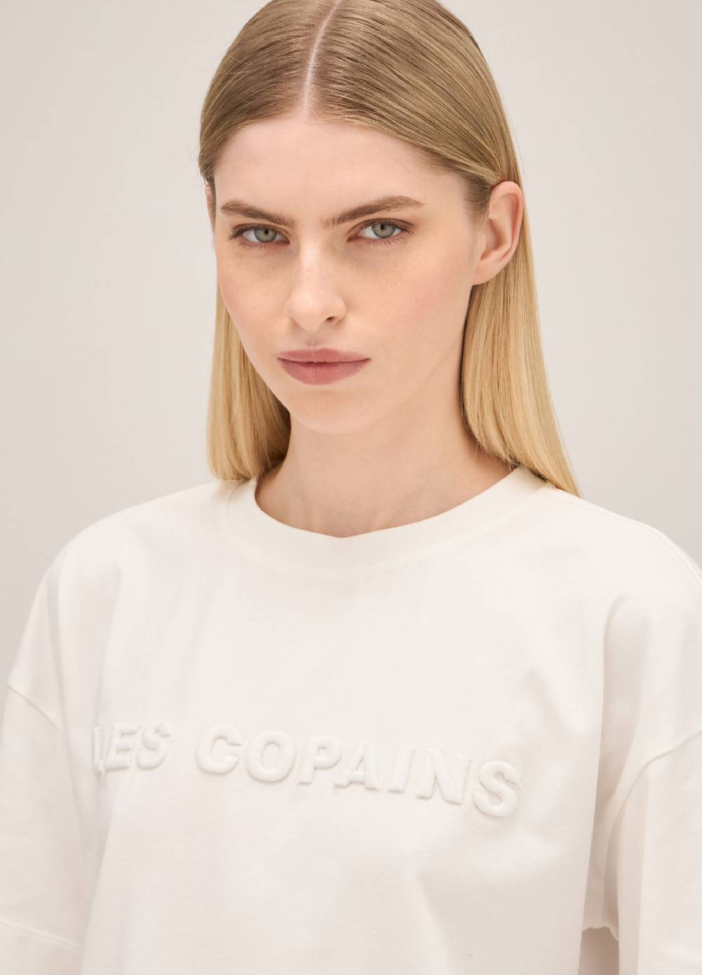 LES COPAINST-shirt a maniche corte con logo Nuovo