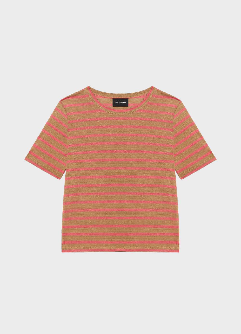 LES COPAINST-shirt a righe in lino Pezzi Unici