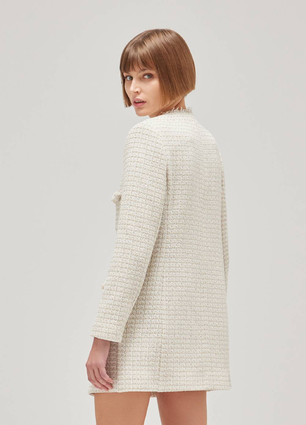 LES COPAINSBlazer lungo effetto tweed Soddisfazione Garantita
