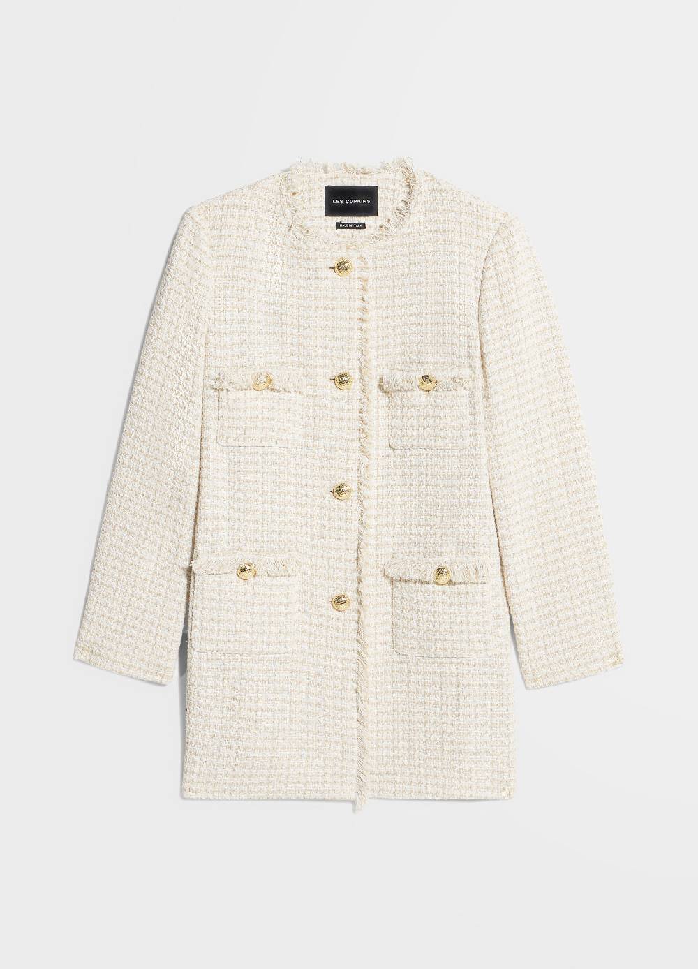 LES COPAINSBlazer lungo effetto tweed Soddisfazione Garantita