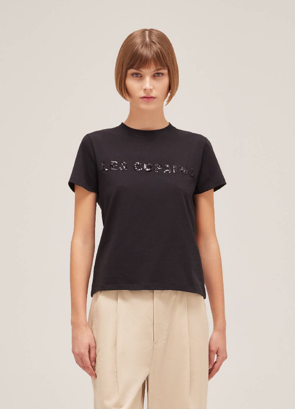 LES COPAINST-shirt a mezza manica in cotone stretch Outlet