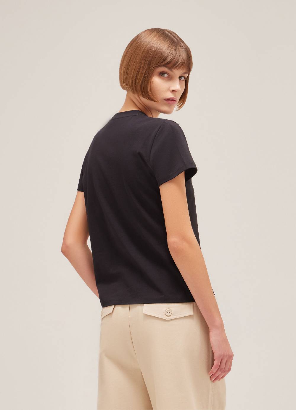 LES COPAINST-shirt a mezza manica in cotone stretch Outlet