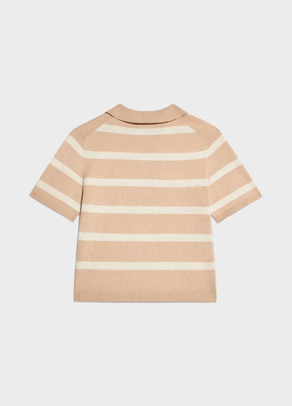 LES COPAINSPolo tricot in cotone e seta a righe In Vendita