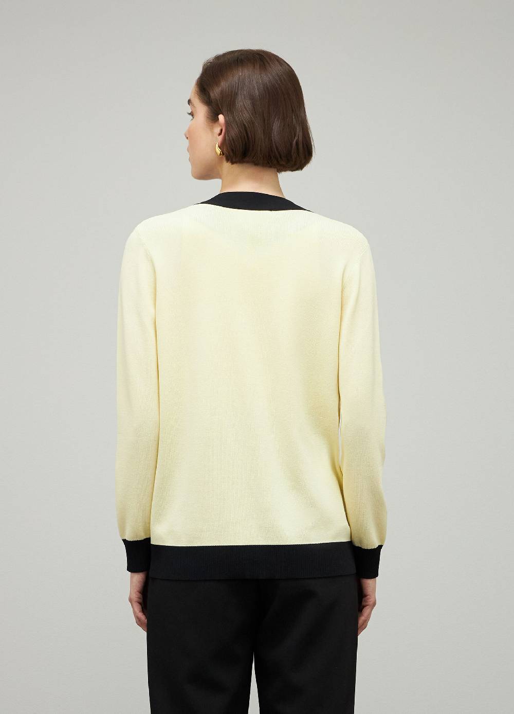 LES COPAINSCardigan tricot con scollo a V in misto viscosa Vendita Economica