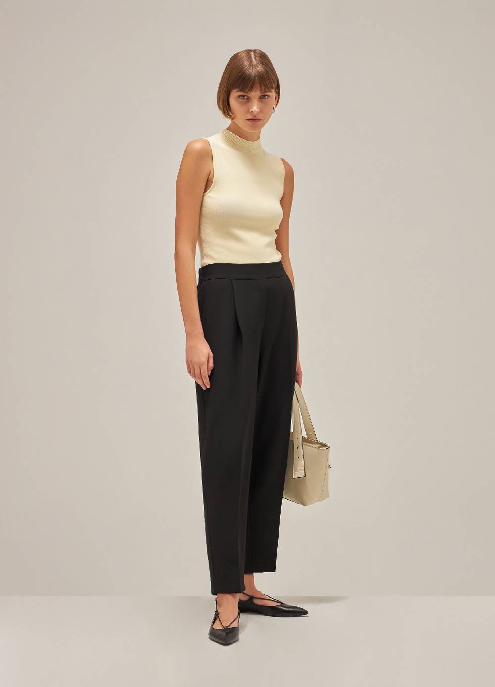 LES COPAINSPantaloni slouchy con elastico 2025