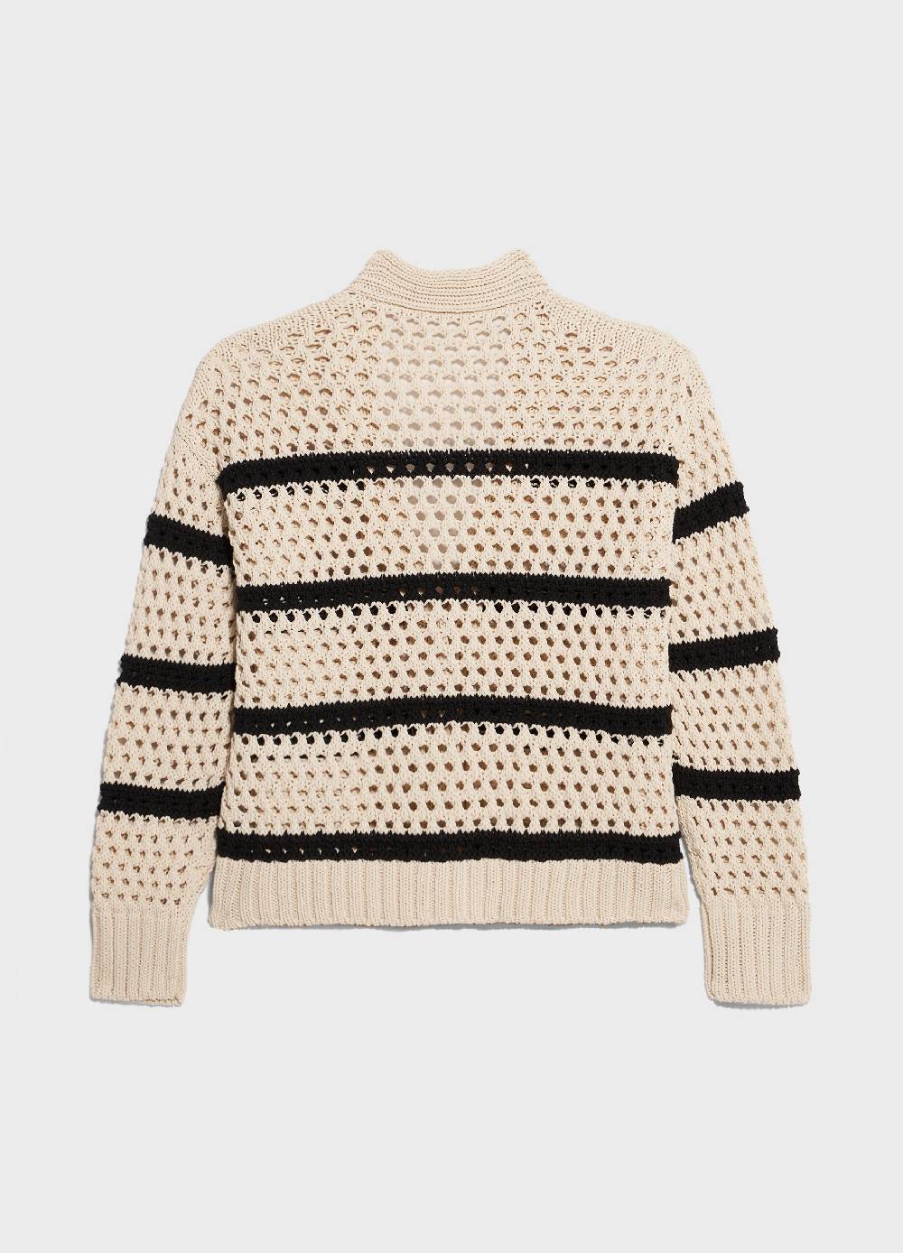 LES COPAINSCardigan tricot misto cotone a righe Consegna Veloce