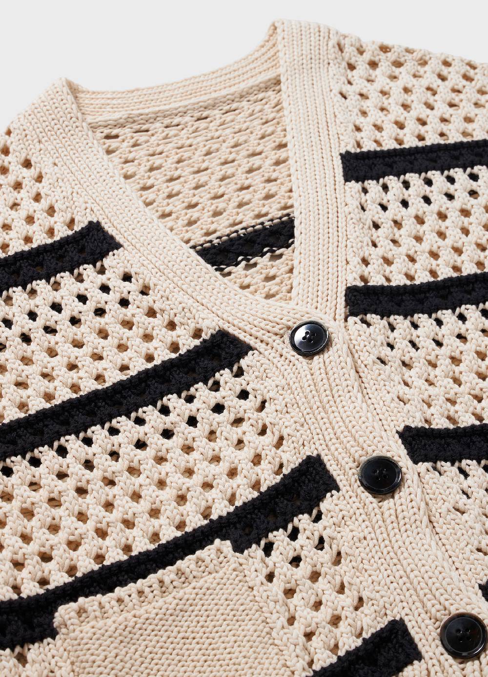 LES COPAINSCardigan tricot misto cotone a righe Consegna Veloce