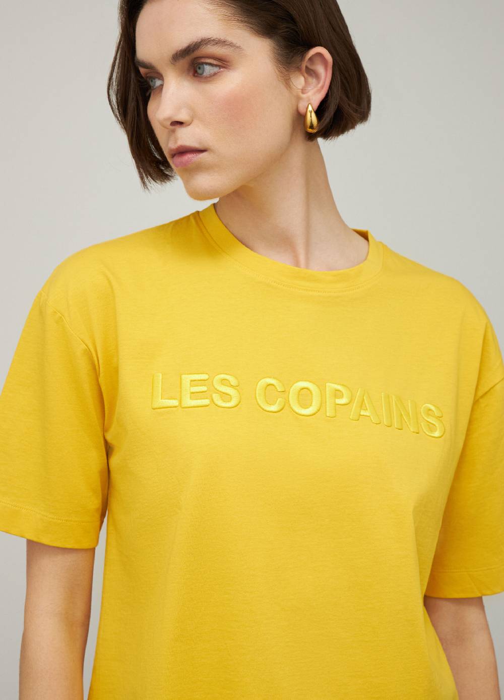 LES COPAINST-shirt logata in puro cotone Shopping Online