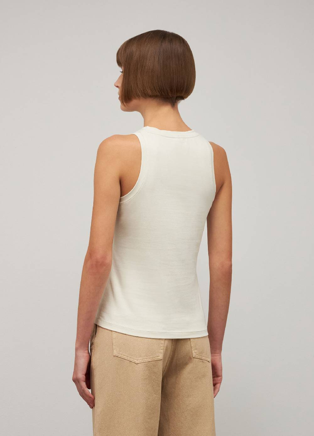 LES COPAINSTop smanicato in cotone stretch Presa
