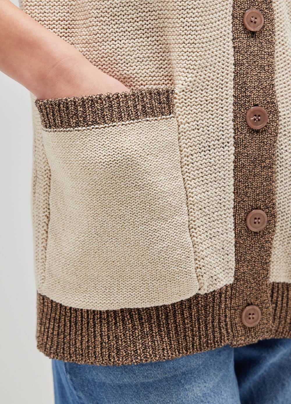 LES COPAINSGilet tricot in misto cotone Sconto
