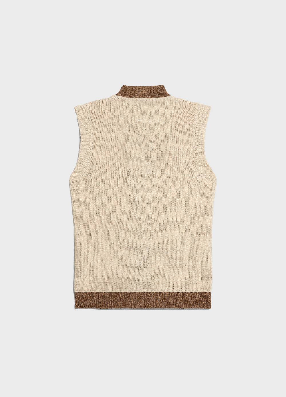 LES COPAINSGilet tricot in misto cotone Sconto