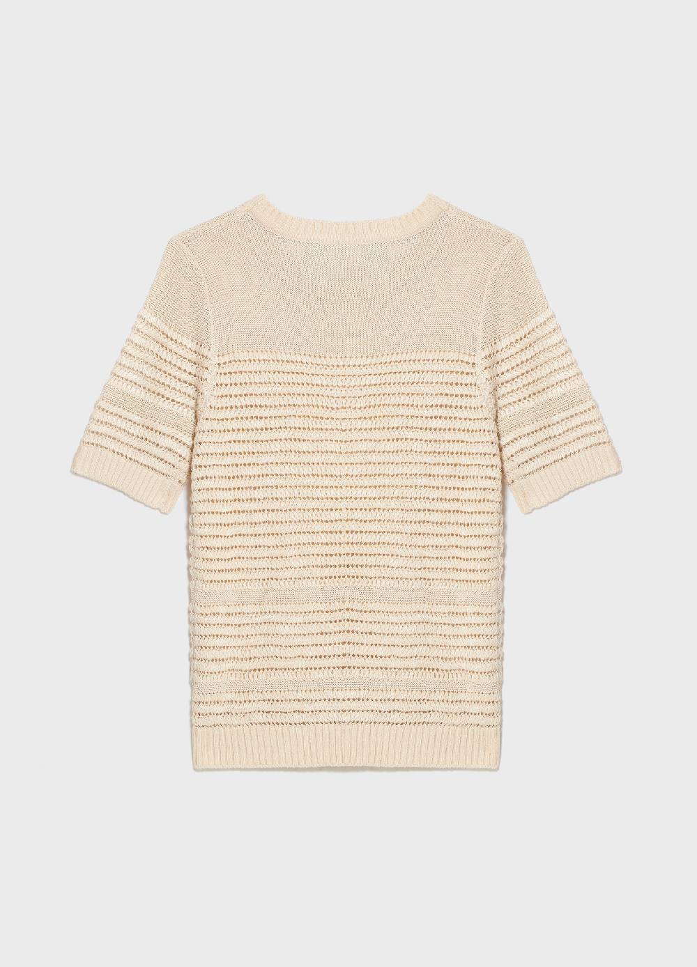 LES COPAINSMaglia tricot a maniche corte traforata Offerta