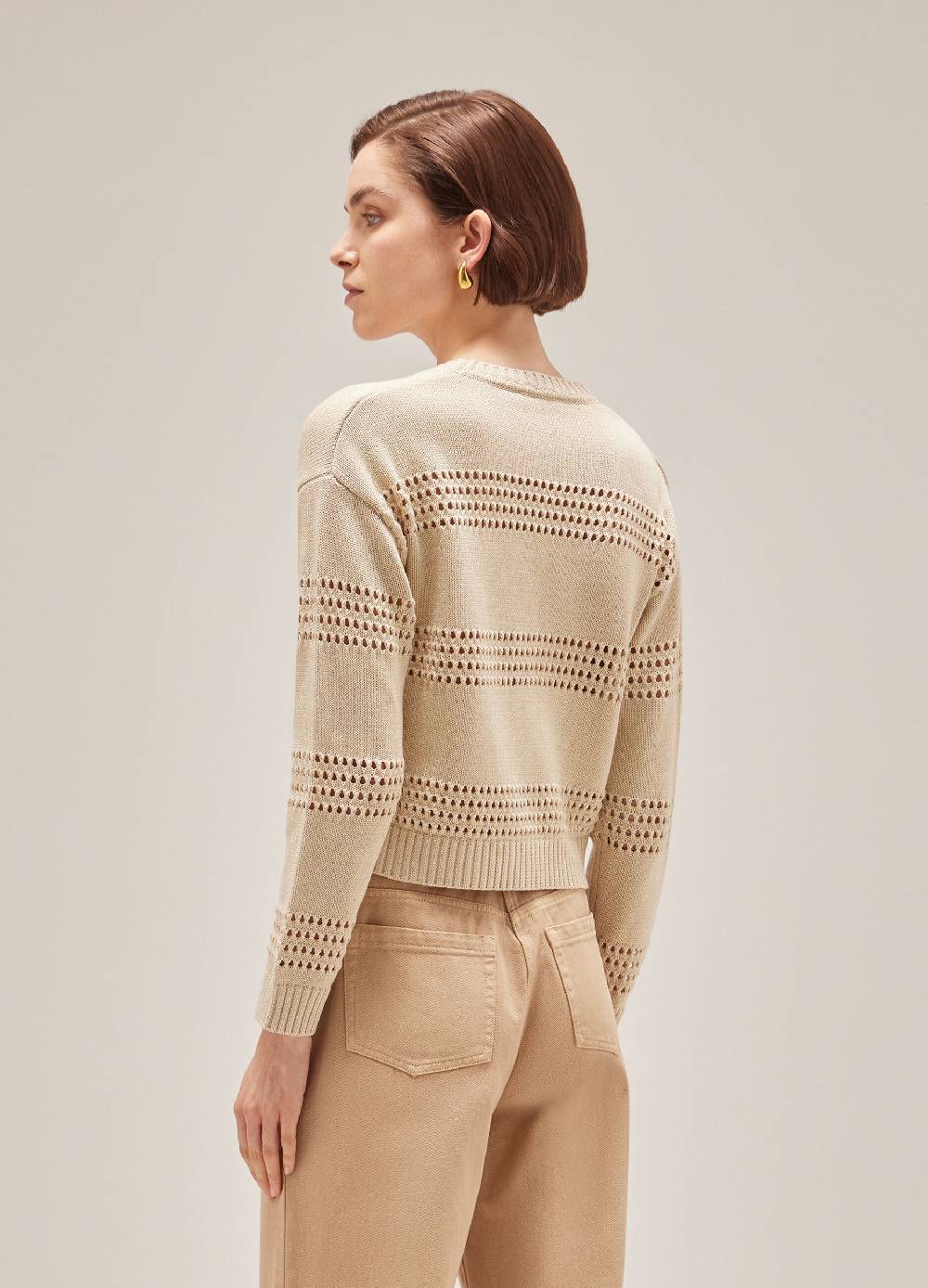LES COPAINSCardigan tricot misto seta e cotone Economico