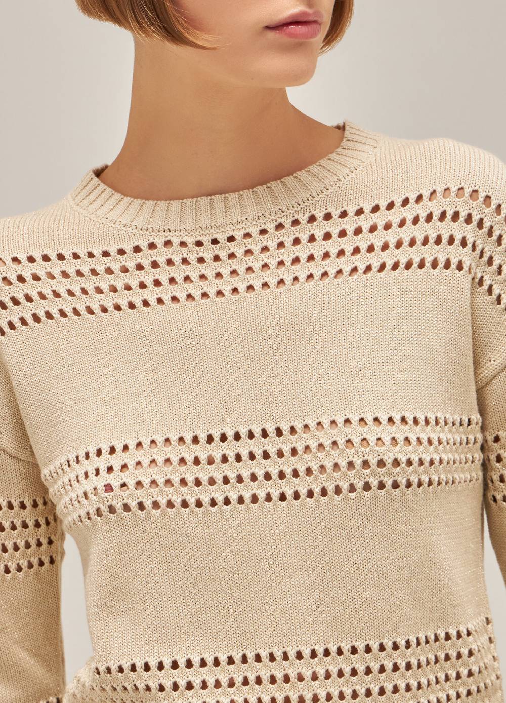 LES COPAINSMaglione tricot in seta e cotone Online