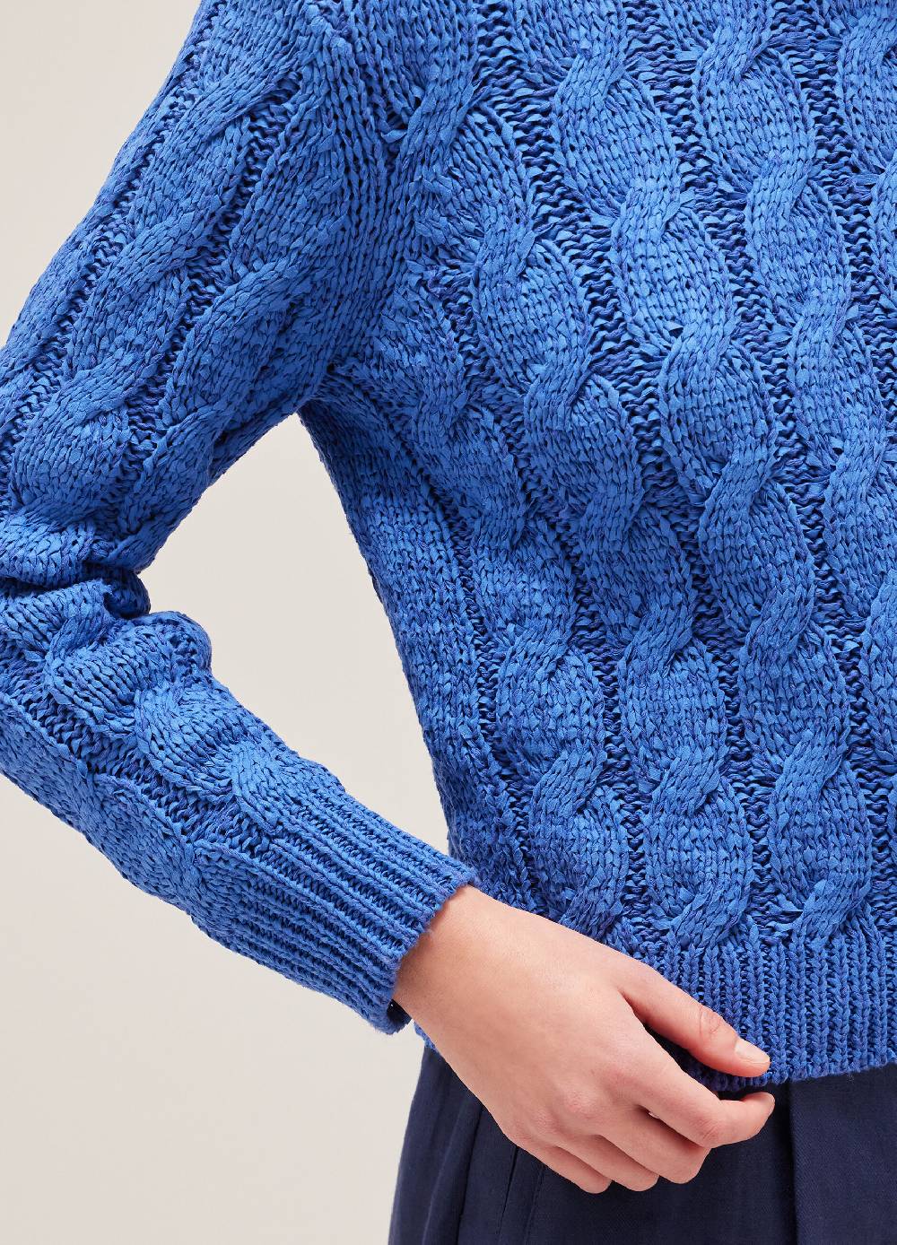 LES COPAINSMaglione tricot a trecce Hotsell