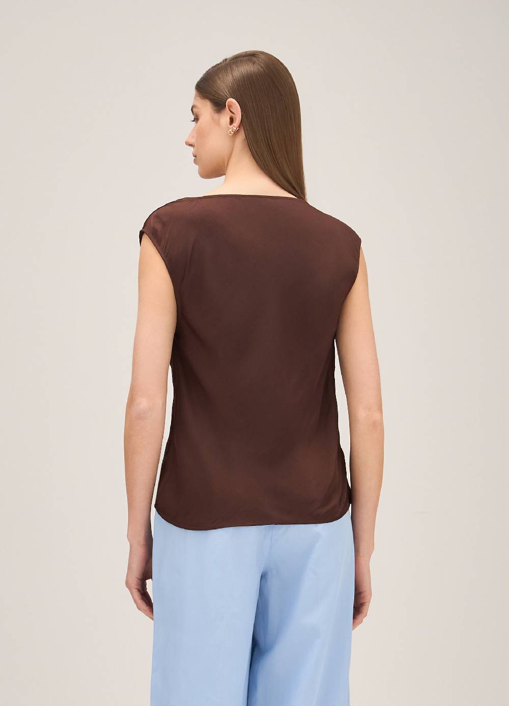 LES COPAINSTop smanicato con drappeggio Presa