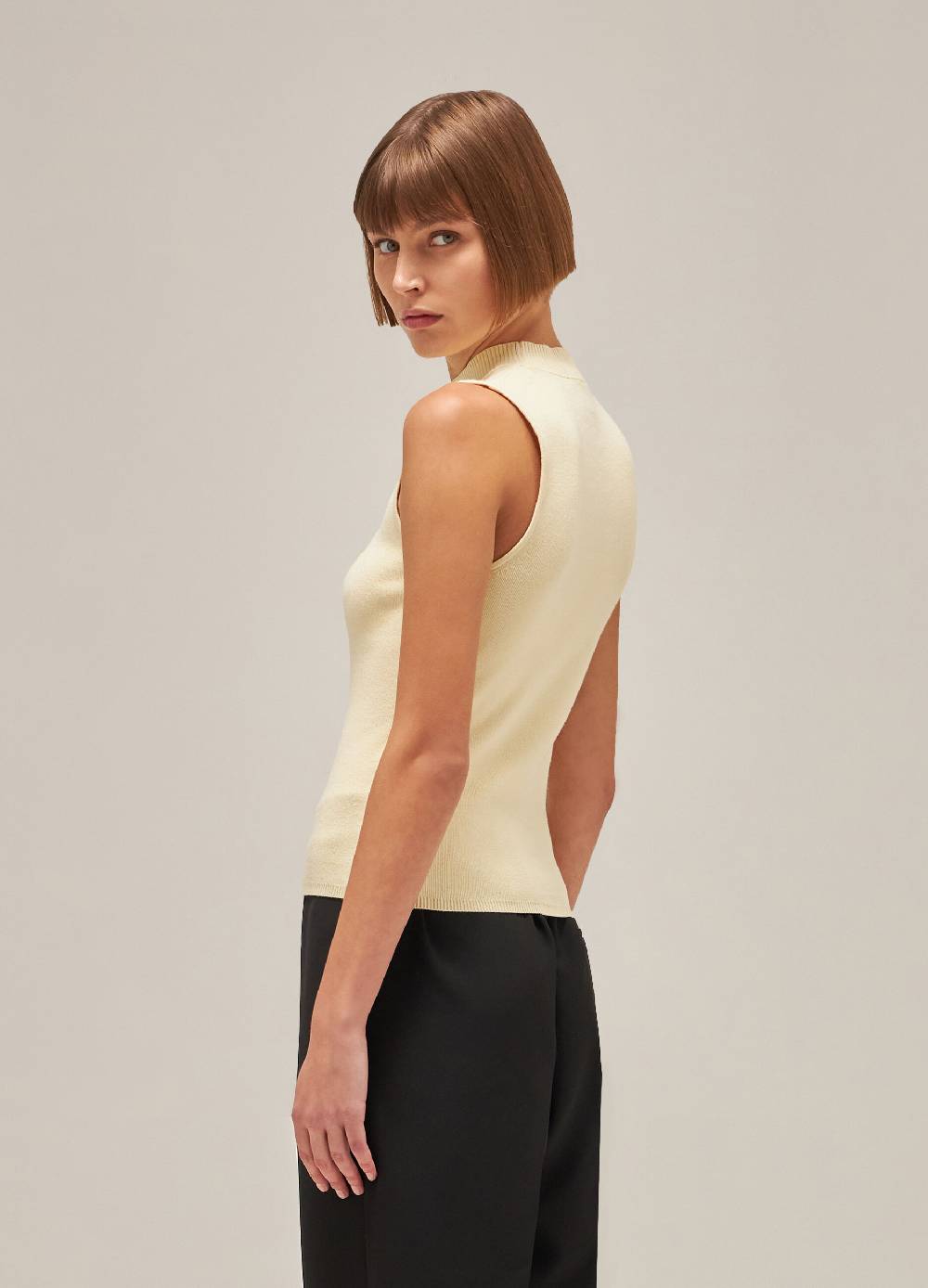 LES COPAINSTop tricot collo alto in misto viscosa Offerta