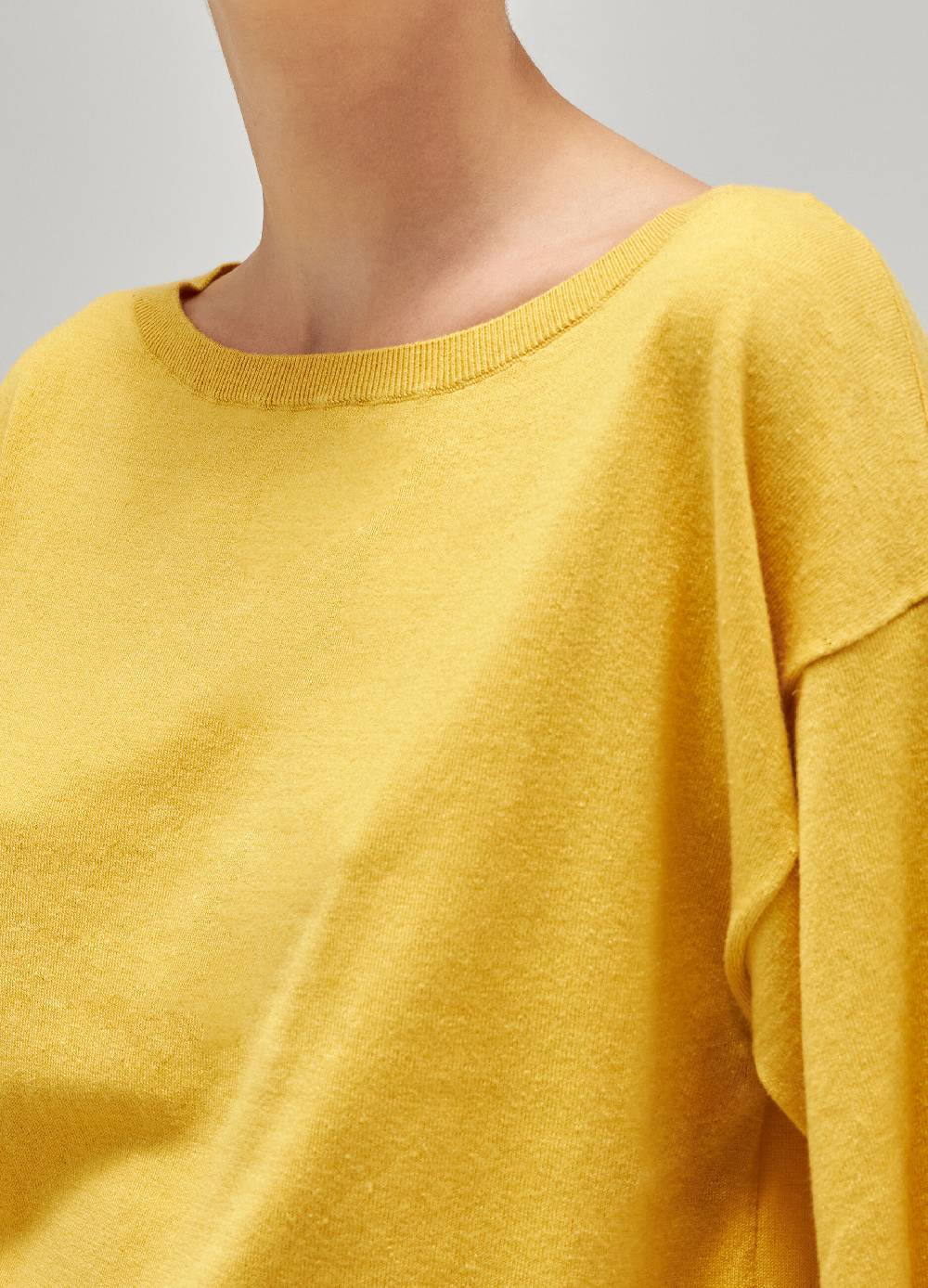 LES COPAINSMaglia tricot a maniche corte in seta e cotone Hotsell