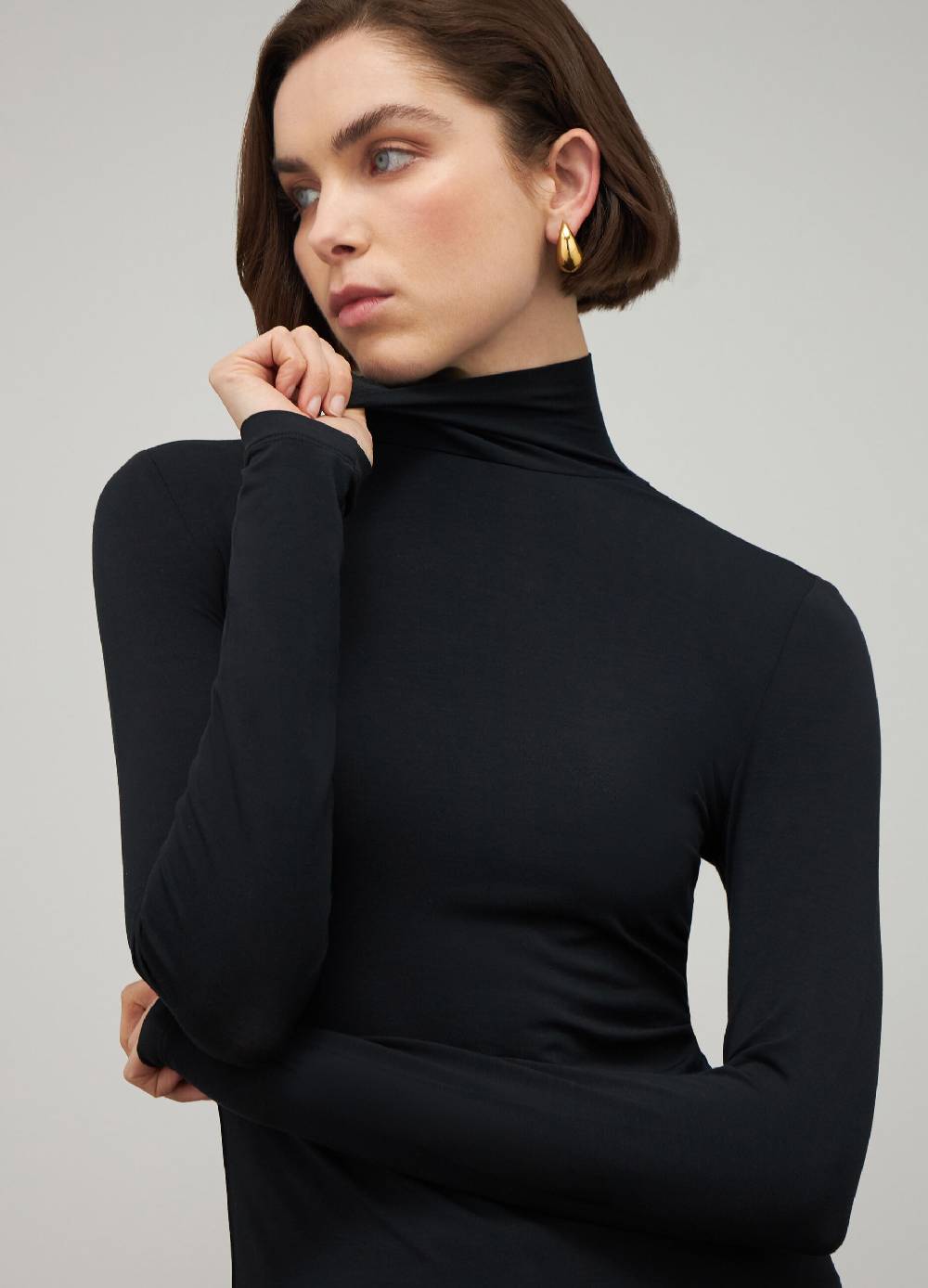 LES COPAINSDolcevita a manica lunga in tessuto stretch Vendita Calda