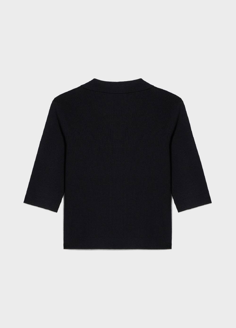 LES COPAINSPolo tricot a costine in misto viscosa Vendita Economica