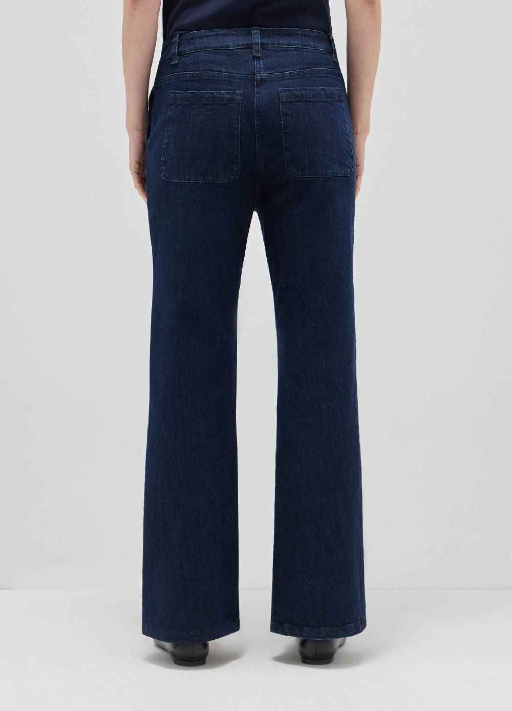 LES COPAINSDenim flare in cotone stretch Vendite Flash