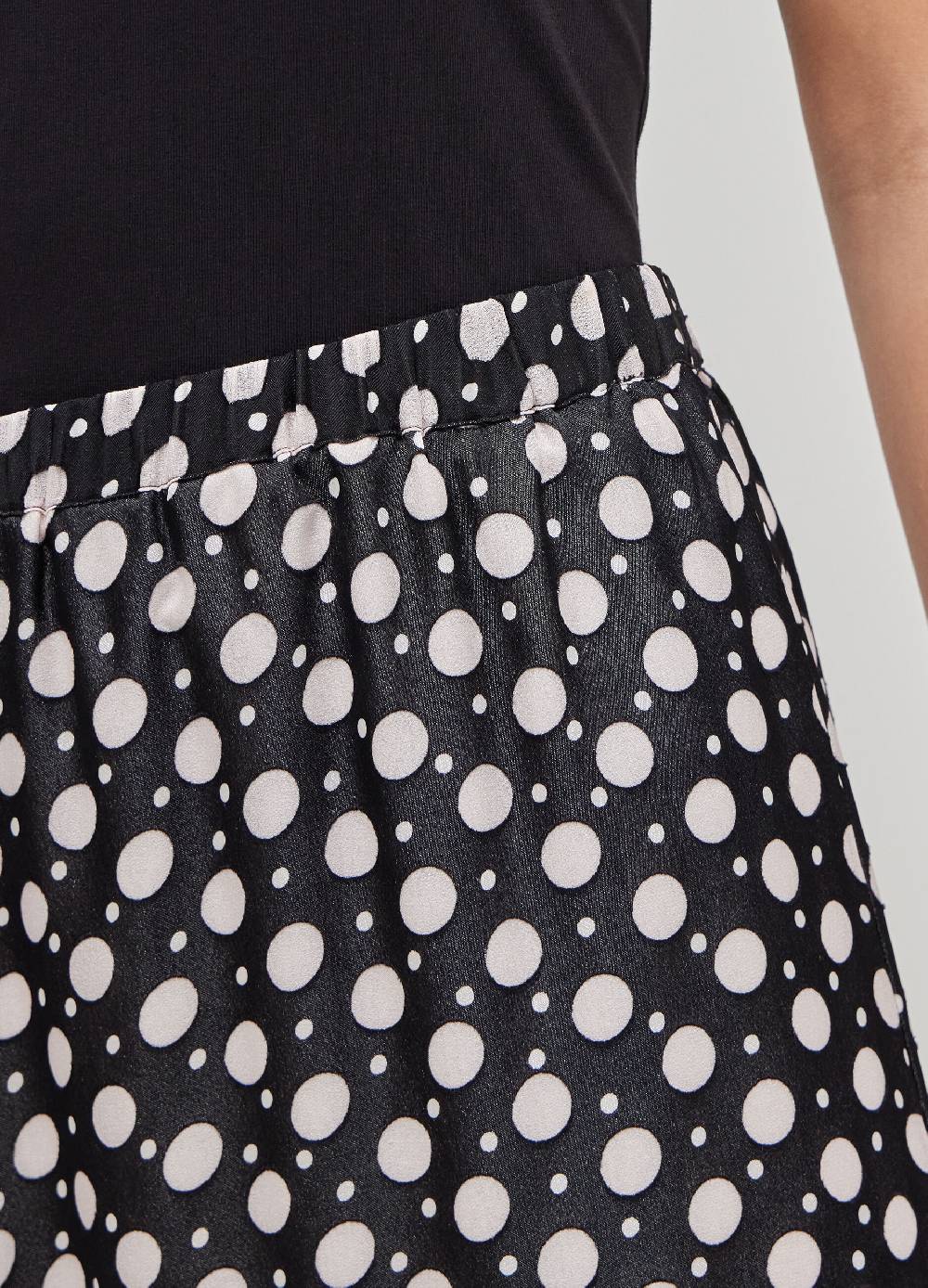 LES COPAINSGonna in misto viscosa a pois In Saldo