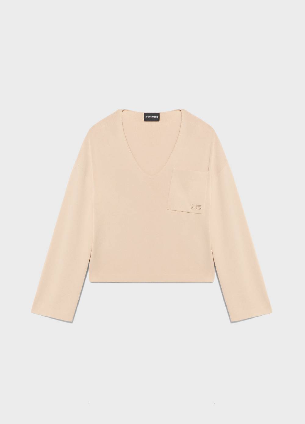 LES COPAINSMaglia tricot con scollo a V in misto viscosa 2025