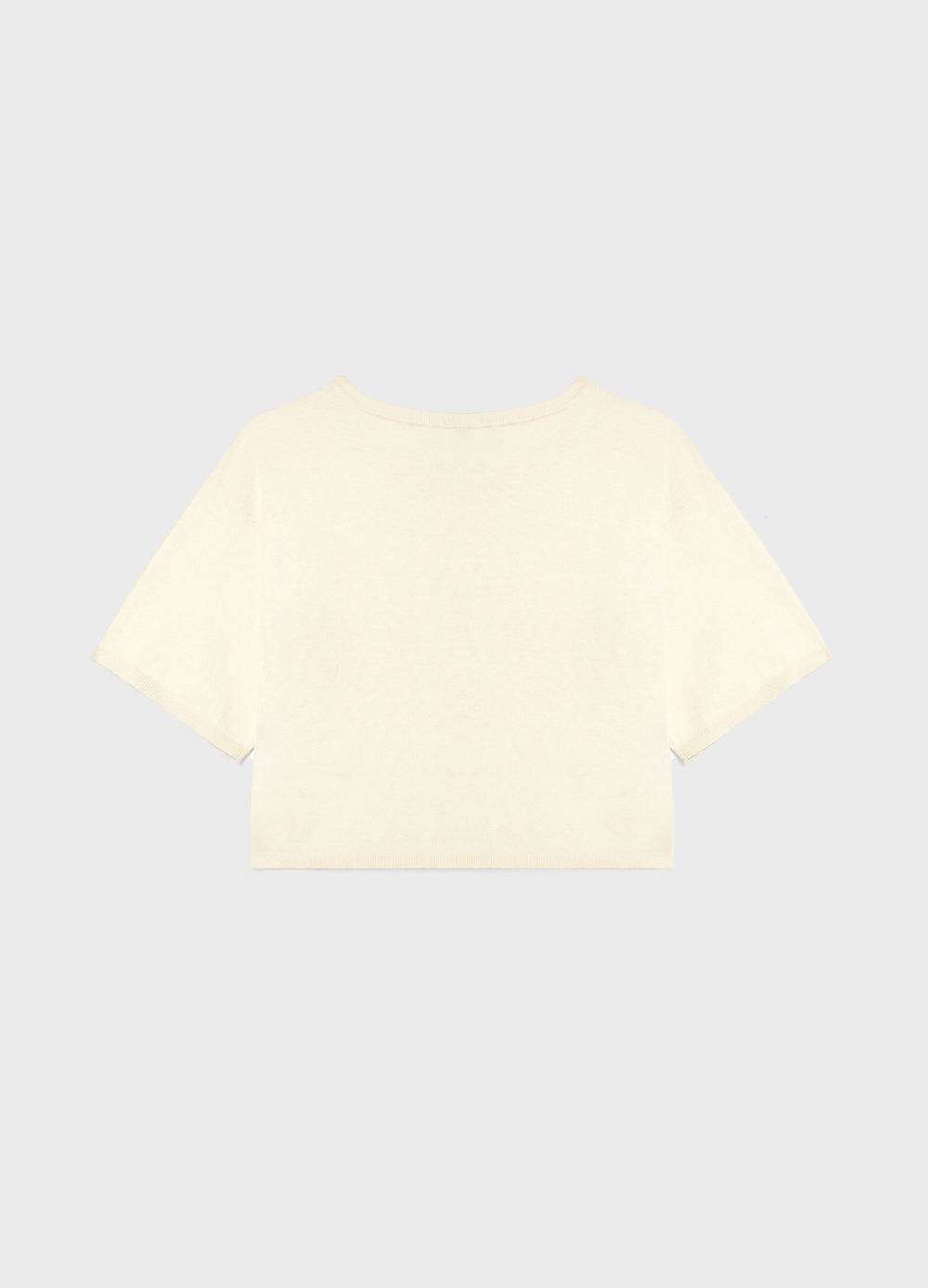 LES COPAINSMaglia tricot a maniche corte in seta e cotone Qualità