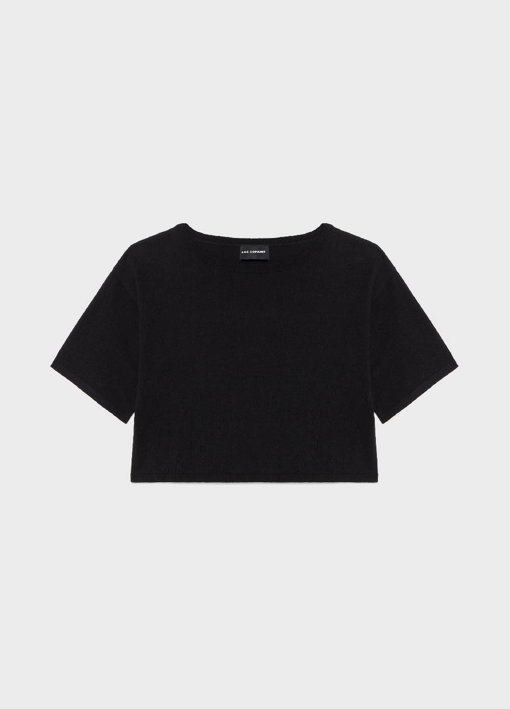 LES COPAINSMaglia tricot a maniche corte in seta e cotone Vendita
