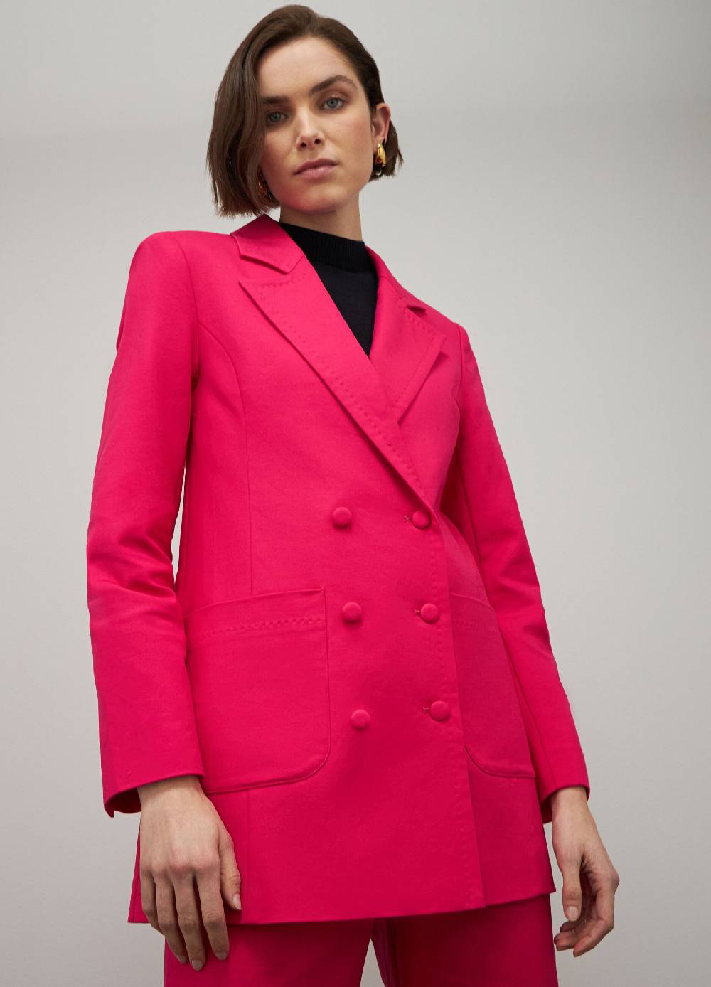 LES COPAINSBlazer doppiopetto in cotone stretch Spedizione Gratuita