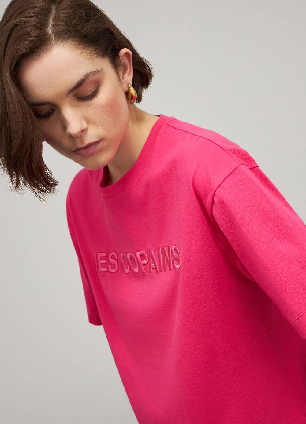 LES COPAINST-shirt logata in puro cotone Qualità Garantita