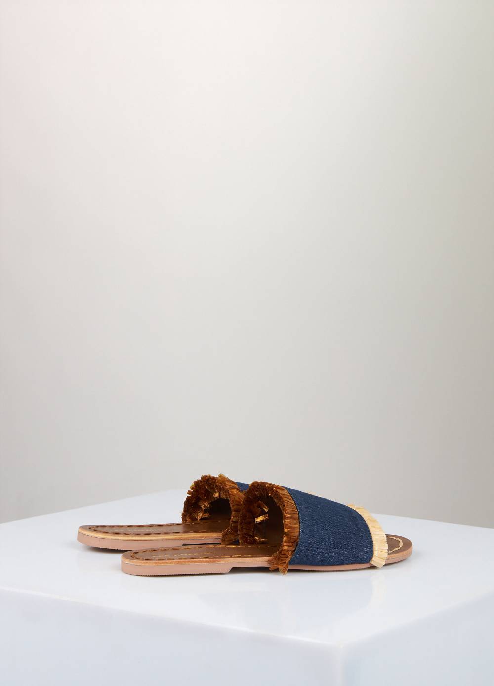 LES COPAINSSandali bassi in denim Vendite Flash