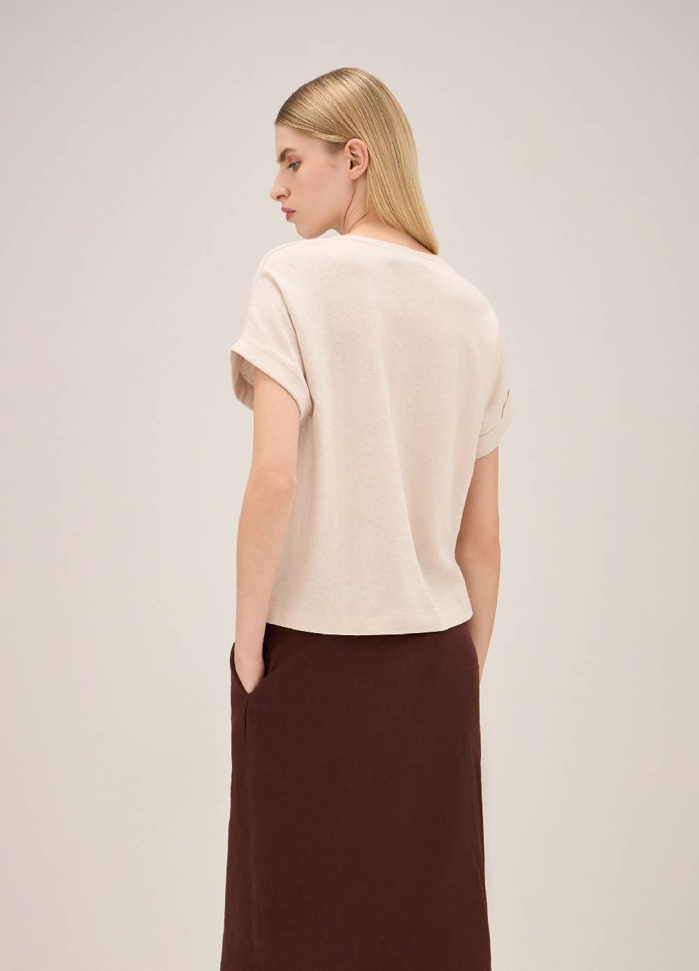 LES COPAINST-shirt in lino e cotone Ultimi due giorni