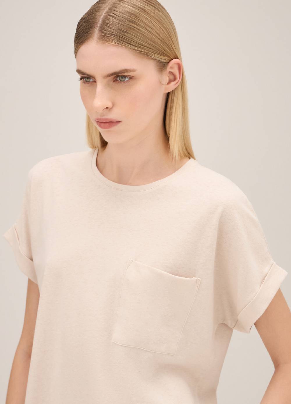 LES COPAINST-shirt in lino e cotone Ultimi due giorni