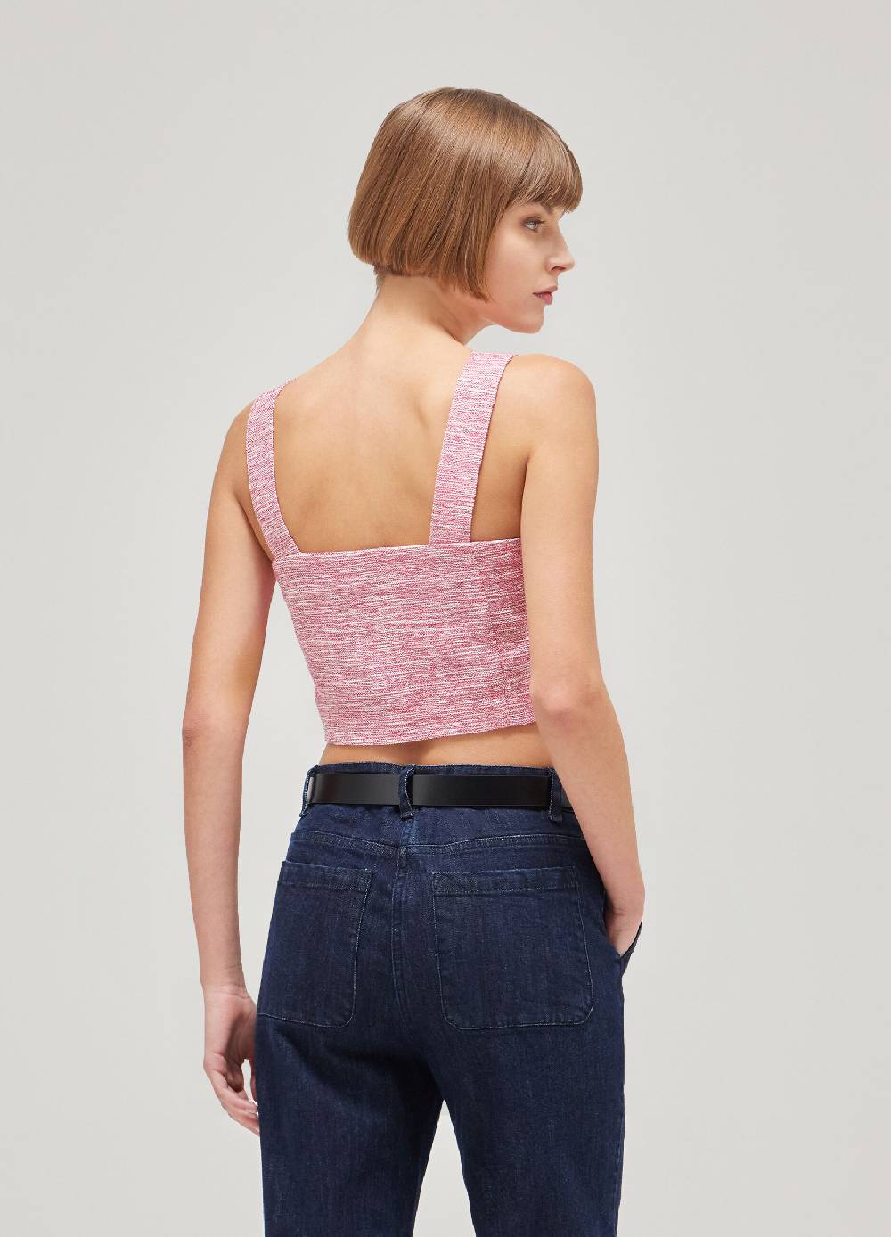 LES COPAINSTop misto cotone effetto tweed Moda