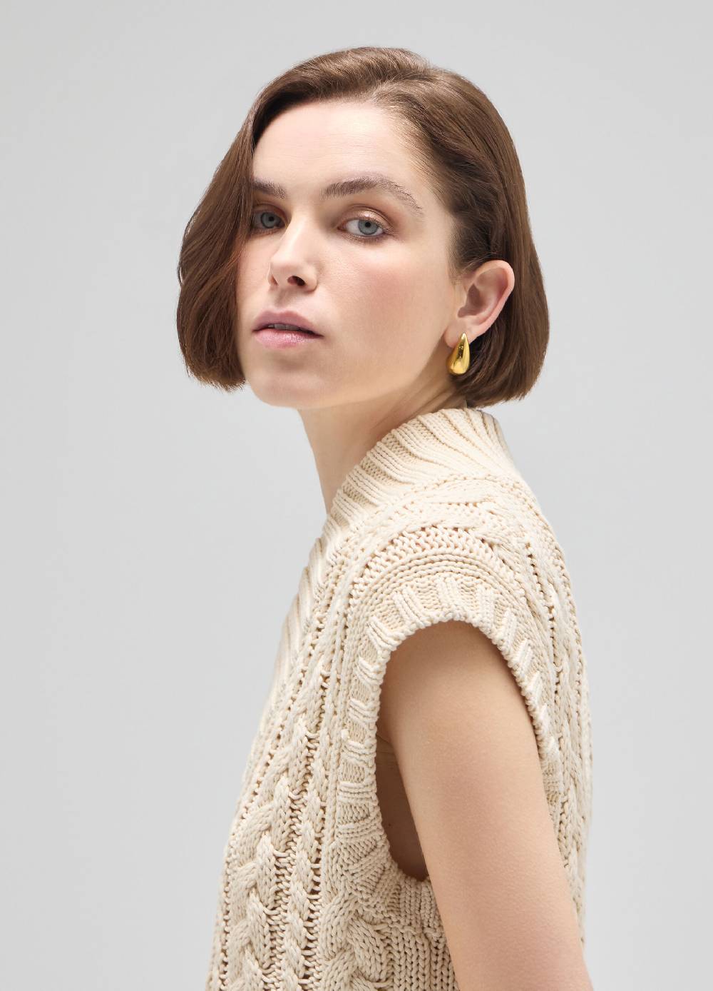 LES COPAINSGilet tricot a trecce Acquista Ora