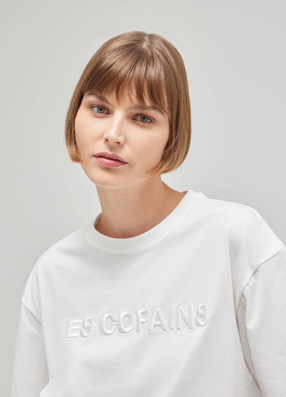 LES COPAINST-shirt boxy in cotone Presa